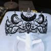 1pc Luxury Gothic Moon Tiara Celestial Queen Crown for Women Baroque Star Headpiece Vintage Weddings Elegant Party Crown