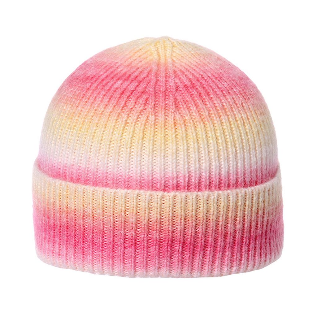 Ladies' Knitted Hat Trendy Gradient Printed Warm Hat Fashion Knitted Hat