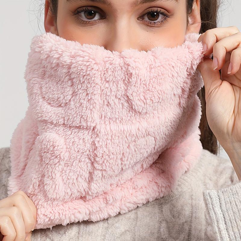 Women Face Protector Comfortable Plush Material Warmth Thickened Cute Scarf Accessories Multi-Color