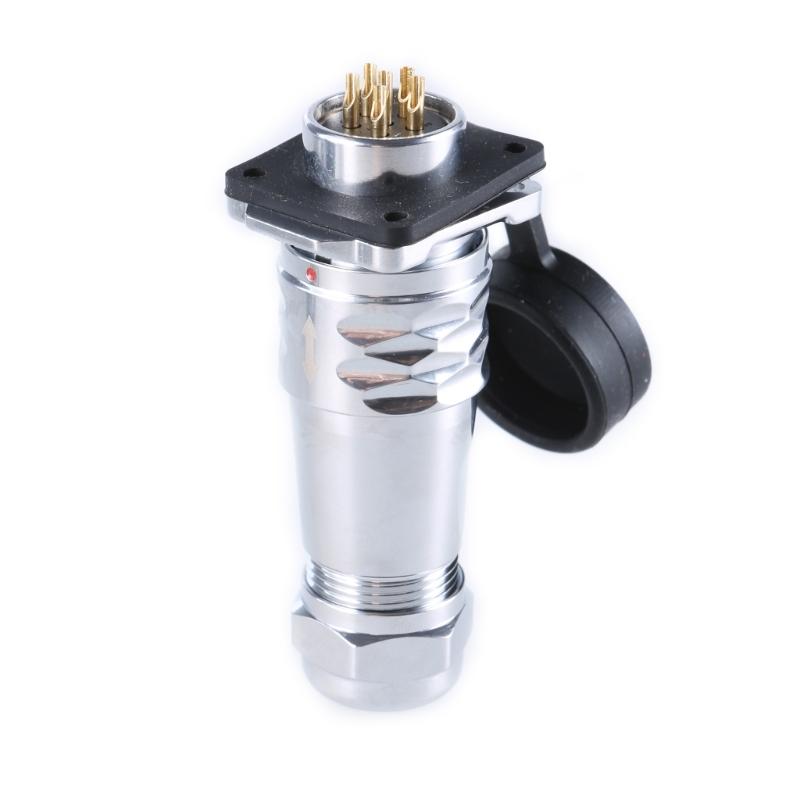 SF2010 Waterproof Industrial Connector SF2013 Female Plug & Male Socket IP67 2Pin To 12Pin For 20mm Panel Mount