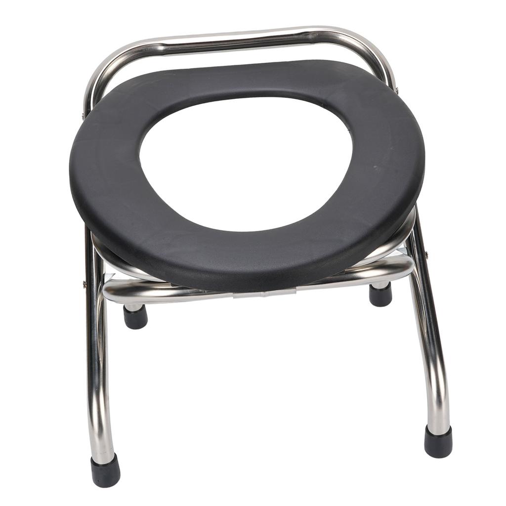 Faltbarer Toilettenstuhl Tragbarer Toilettenstuhl Edelstahl Ergonomischer Toilettenstuhl für Erwachsene
