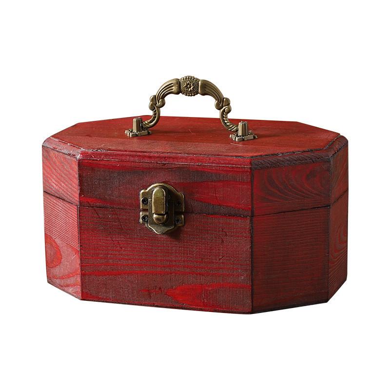New Chinese Style Vintage Wooden Storage Box For Jewelry Tea Snacks Gift Idea