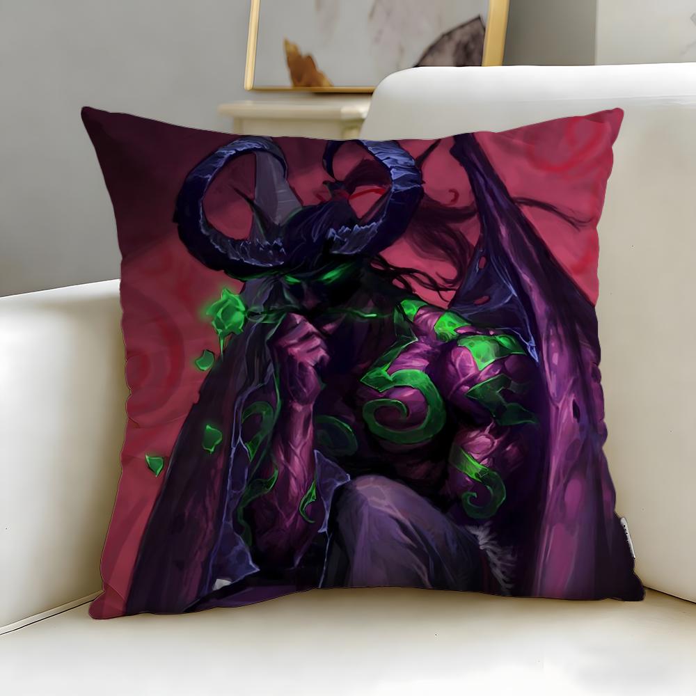 Klassisches Spiel Warcrafts of World WOW Kissenbezug Weich Leicht zu Waschen Kissenhülle Vielseitig für Sofa Bett Reise und Büro