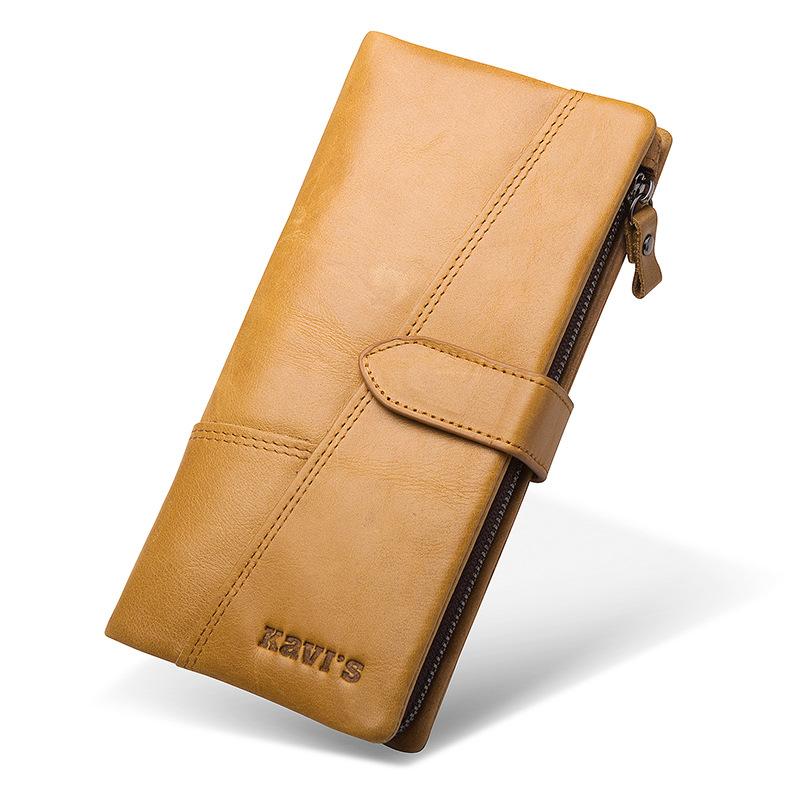 Women Genuine Leather Long Wallets Retro Cowhide Multifunctional Coin Purse Multi Slot Large Capacity Card Bag Clutch High Quality Wallet