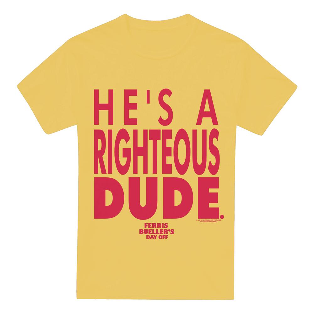 Ferris Bueller´s Day Off Mens Righteous Dude T-Shirt