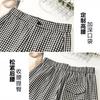 Fashion versatile plaid high waist and thin wide-leg pants women's 1116 summer thin loose casual straight nine-point pants