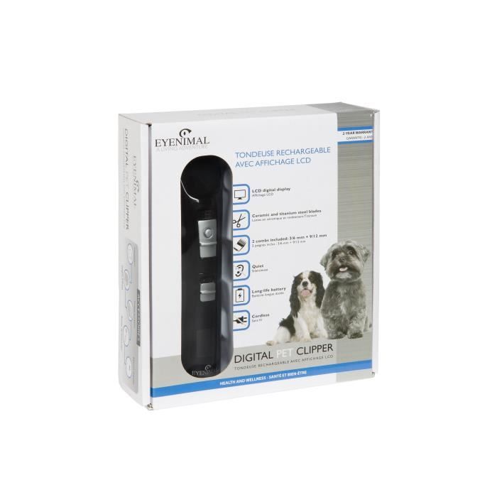 EYENIMAL Tondeuse Digital Pet Clipper - Noir - Pour Chien