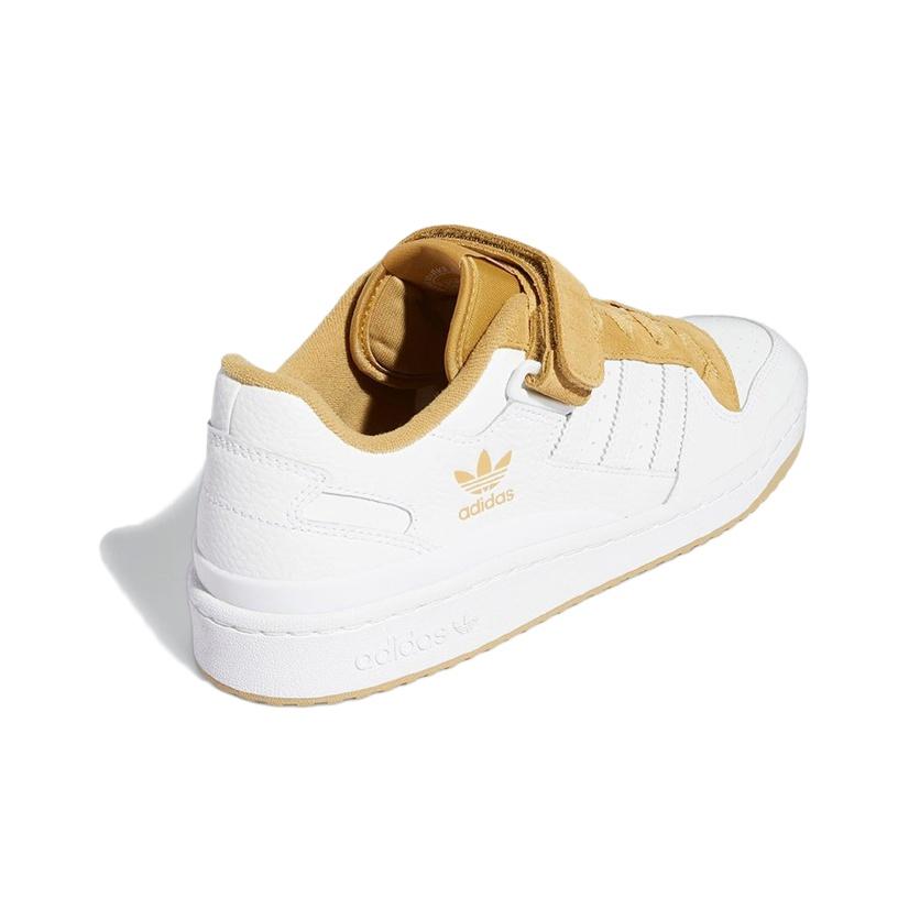 adidas Originals Forum Low Leather Casual Versatile Velcro Lightweight Durable Low-Top Skate Shoes Unisex Sneakers White Brown GX9399