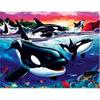 Animal Dolphins with Fish 5D Diy Diamond Painting Full Round Drill Mosaic Diamond Embroidery Rhinestones Home Decoration