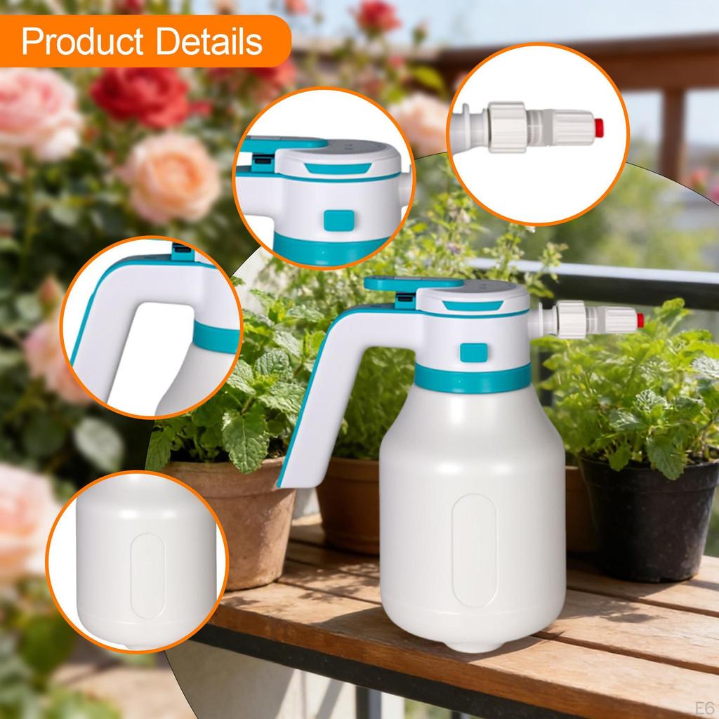 Electric Car Foam Sprayer Spray Bottle Cordless Portable 2000 ml Handheld for Washing