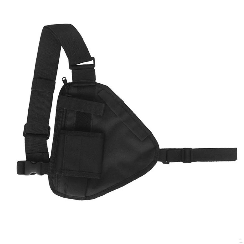 Chest Rig Pack Radio Pouch Adjustable Shoulder Strap for Outdoor