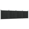 Fence Panel Gray 699x186 Cm WPC