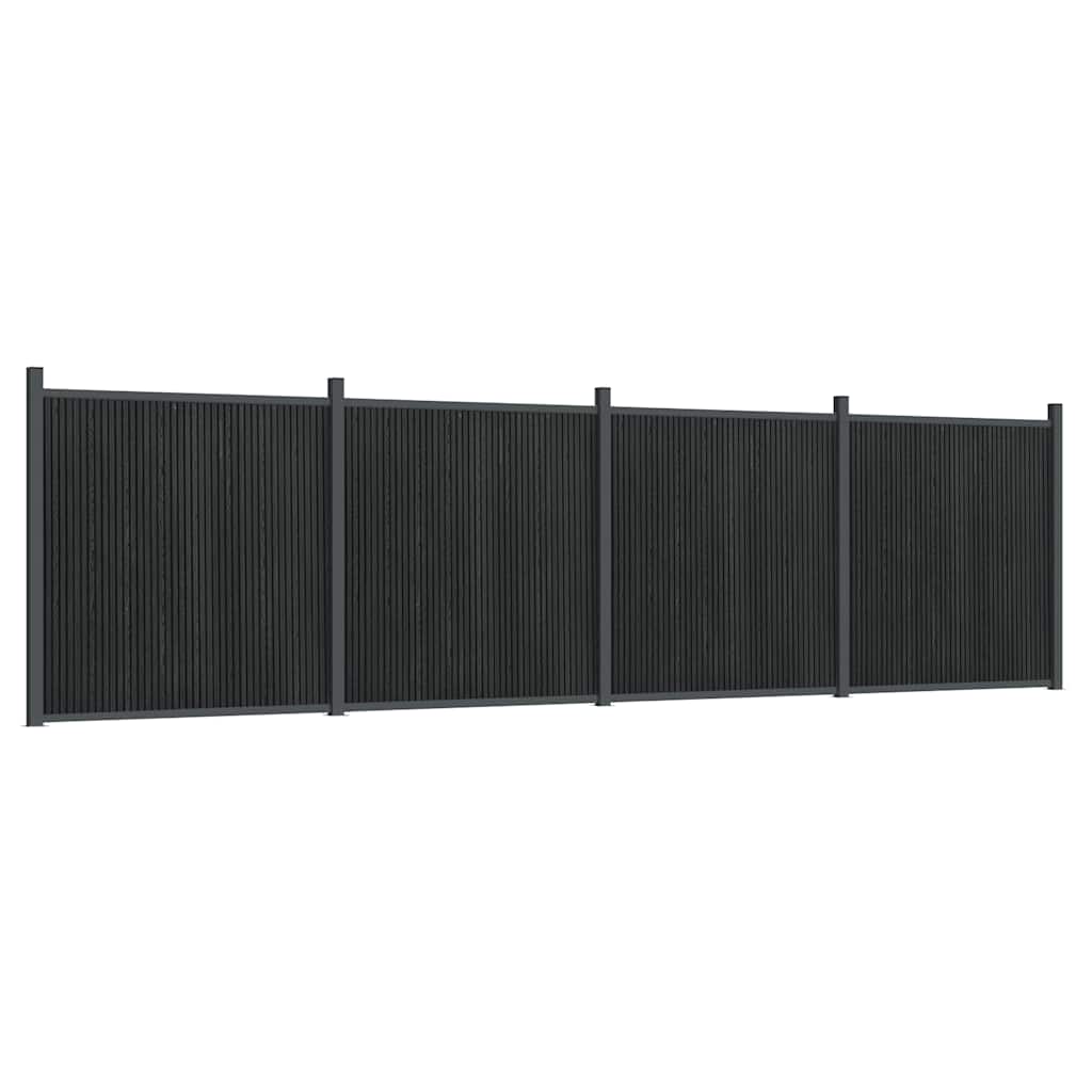 Fence Panel Gray 699x186 Cm WPC