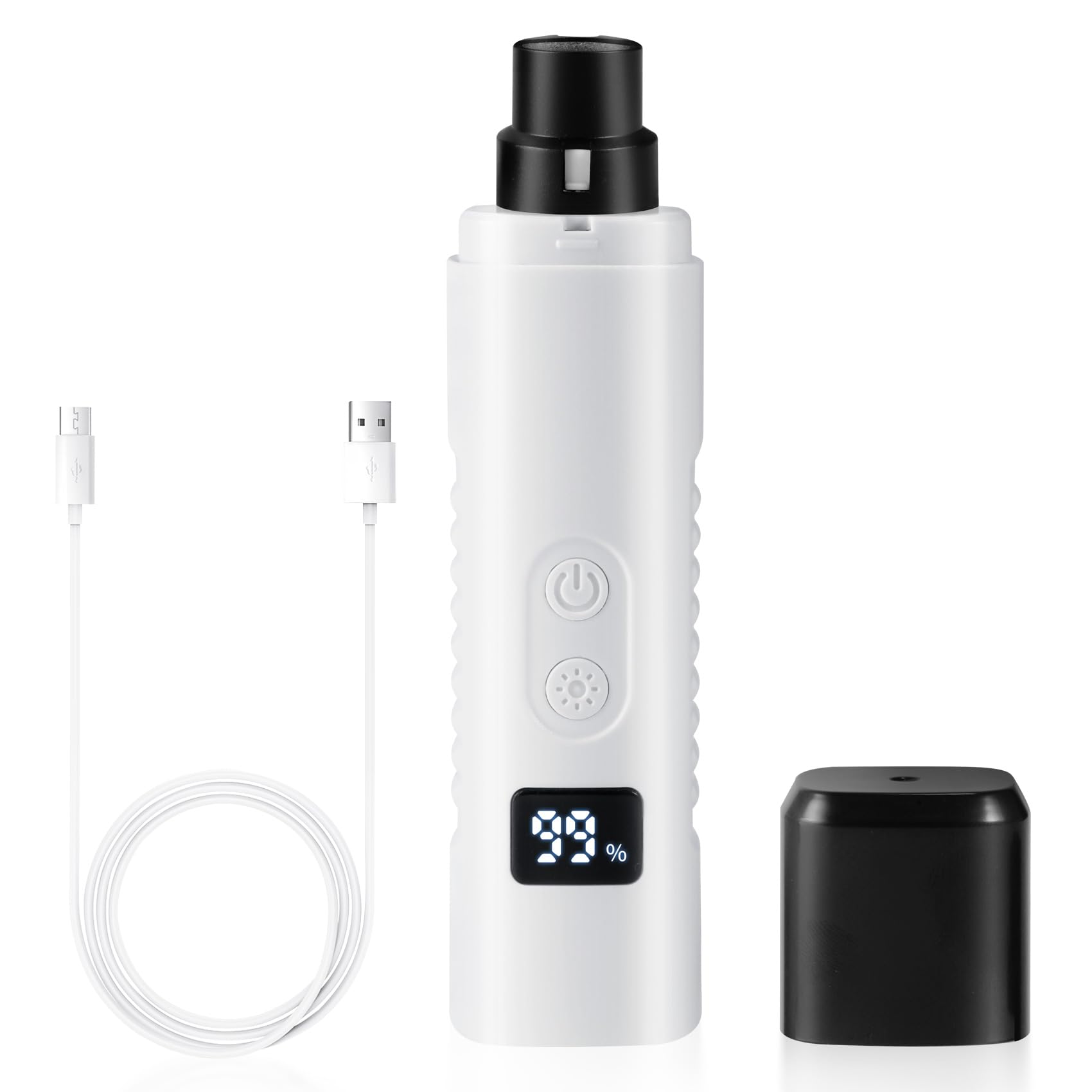 

Kailund Cat Nail USB Dog Nail Pet Nail LED Pet Nail Low Low LCD Screen Suitable for Dogs and Cats Clippers, Rechargeable, Cordless, Clippers, File, белый