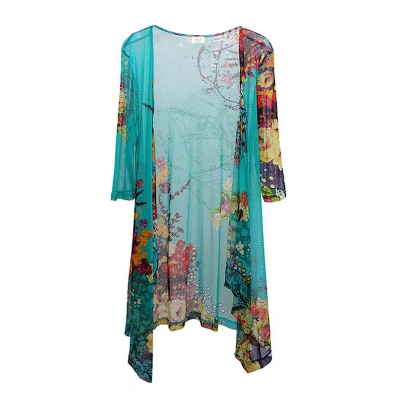 Seven Inch Sleeve Sun Protection Clothes for Women's Summer New Style Shawl Women's Thin Cardigan Paired with An Air-conditioned Shirt