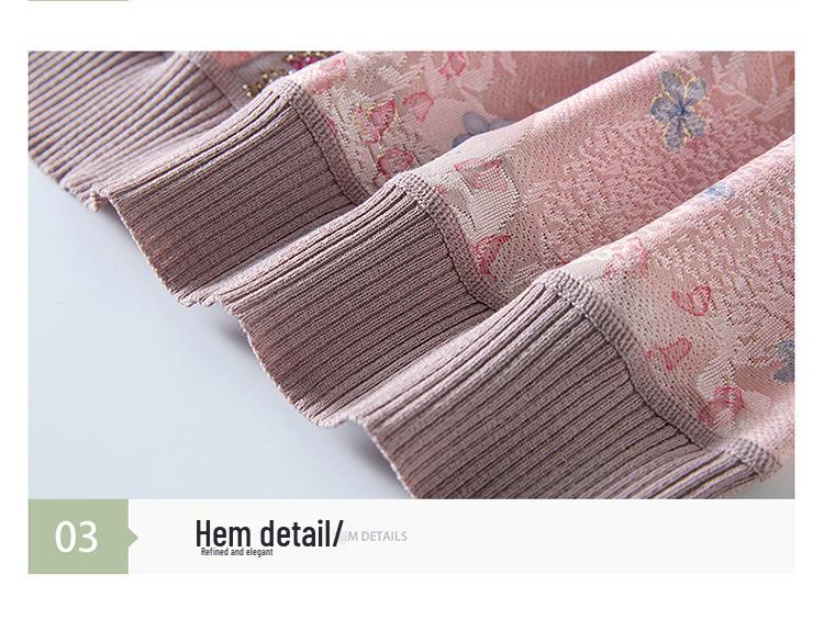 Elegantes Rundhals-Eis-Seiden-Strickoberteil für Frauen mittleren Alters und ältere Frauen - Kurzarm, Lockere Passform, Sommerstil.