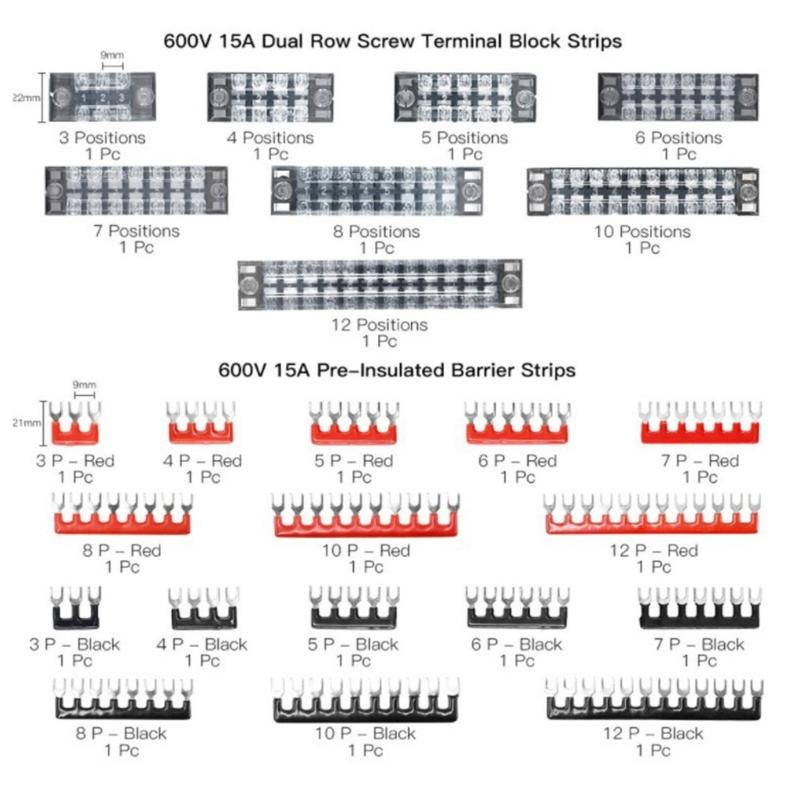 Durability Terminals Connectors with ABS and Steel Construction 600V 15A for Corrosions Resistance in Harsh Conditions