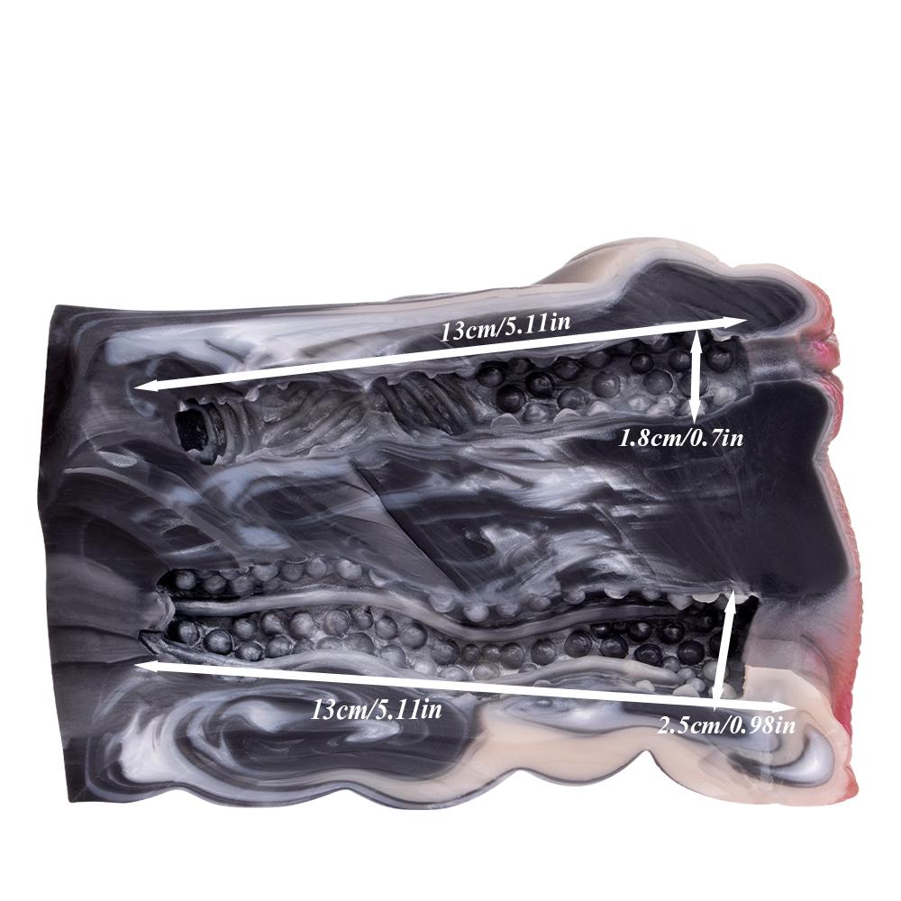 Dual Channel Animal Horse Masturbation Cup Soft Silicone Male Masturbator Realistic Vagina Prostate Massage Adult Sex Toy