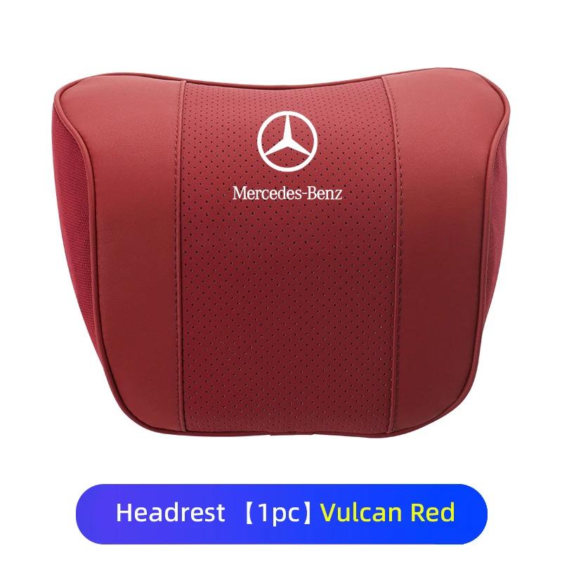 

Car Sticker For Mercedes Benz Car Headrest Set Leather Waist Support Memory Neck Protective C180 C300 W124 W176 W177 C200 C260 G