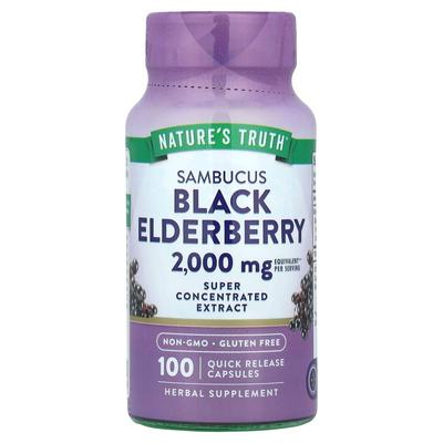 Sambucus Black Elderberry 1000mg Capsules 100 Count