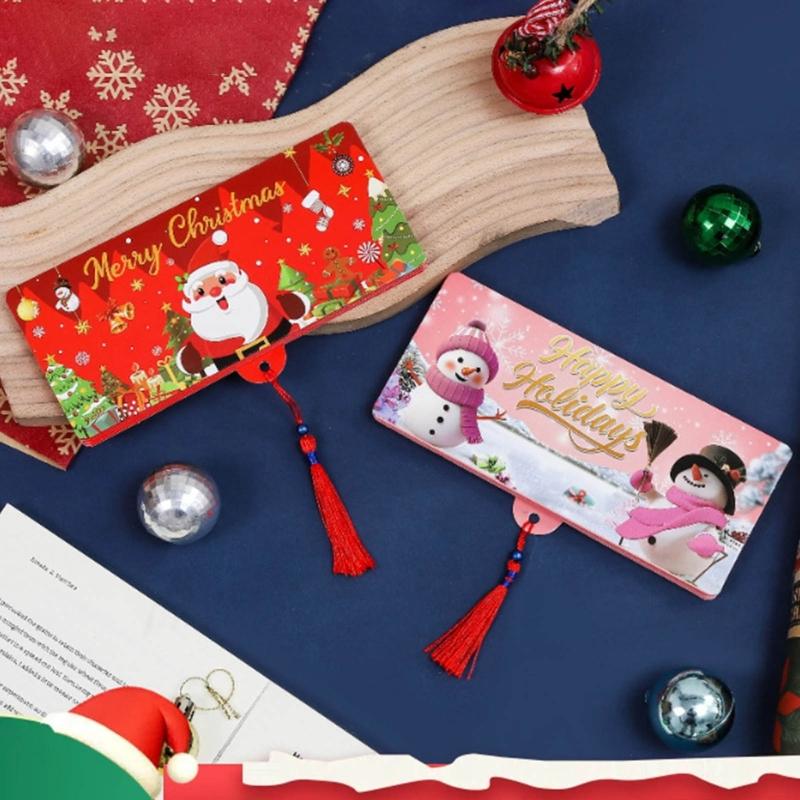 Festival Santa Design 10 Compartment Cash Envelopes Holiday Gift Box Durable Paper Christmas Party Essential