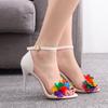 Fashion Plus Size Shoes for Women 34-42 Elegant Summer Women High Heel 9cm Party Evening Wedding Peep Toe Sandals Women Footwear