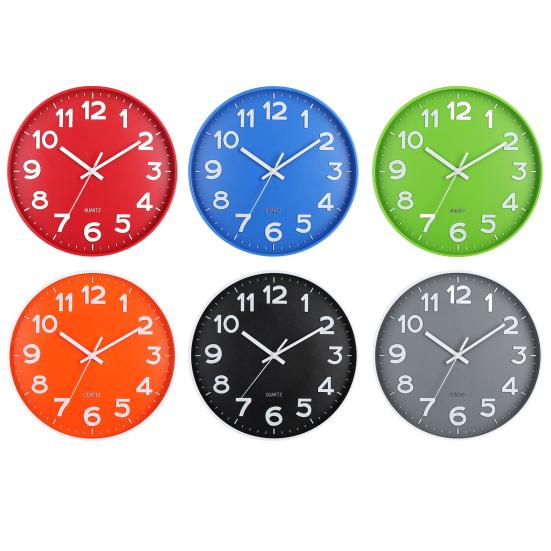 12 İnç Duvar Saati Yüksek Hassasiyetli Pille Çalışan Kolay Okunabilen Sessiz Geçmeyen Kuvars Saat Duvar Sanatı Dekorasyon