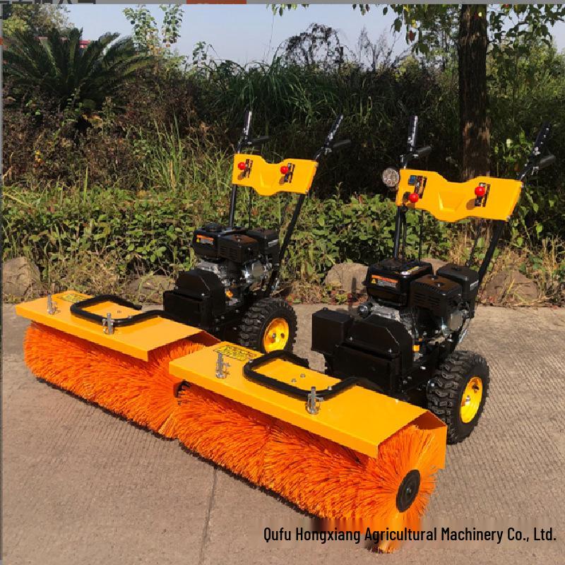 High Horsepower Hand-Push Gasoline Snowblower with Lights