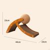 Cardboard Lounge Bed, Cat Scratcher with Ball Toy, Furniture Protector, Inclined Scratching Board