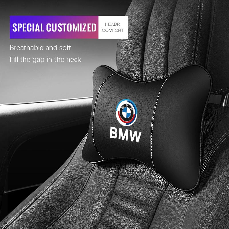BMW Breathable Car Headrest Neck Support Pillow For BMW E46 E90 E60 F30 F10 E39 E36 F20 G20 G30 E92 E87 E91 X5 E70 F11 E30 F31