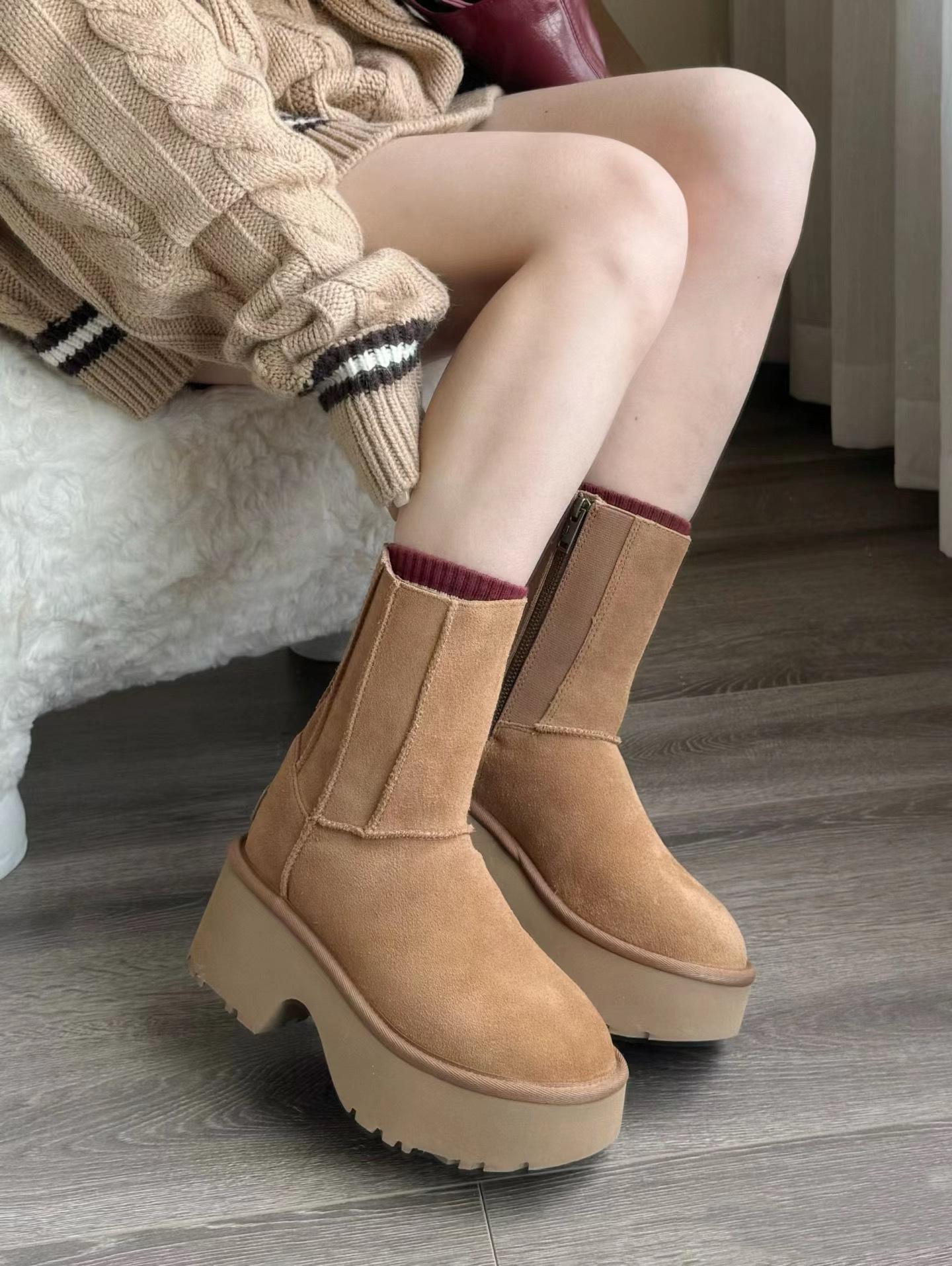 

Удобные зимние ботинки на толстой подошве 2024 осень и зима меховые зимние хлопковые ботинки с утолщенной подкладкой ботинки Мартин 35 малиновый