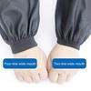 1 Pair Waterproof Arm Sleeves Oil-Proof Imitation Leather Arm Sleeves with Elastic Cuffs Long Protective Covers for Kitchen Labor Industrial Work