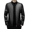 New year's new leather jacket men's stand collar thin washed PU leather men's leather jacket source leather jacket