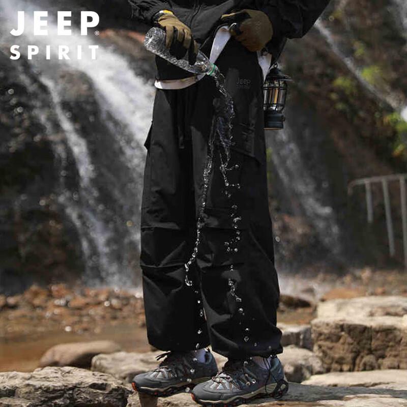 JEEP SPIRIT Men's Fall/Winter Loose Fit Cargo Hiking & Casual Pants