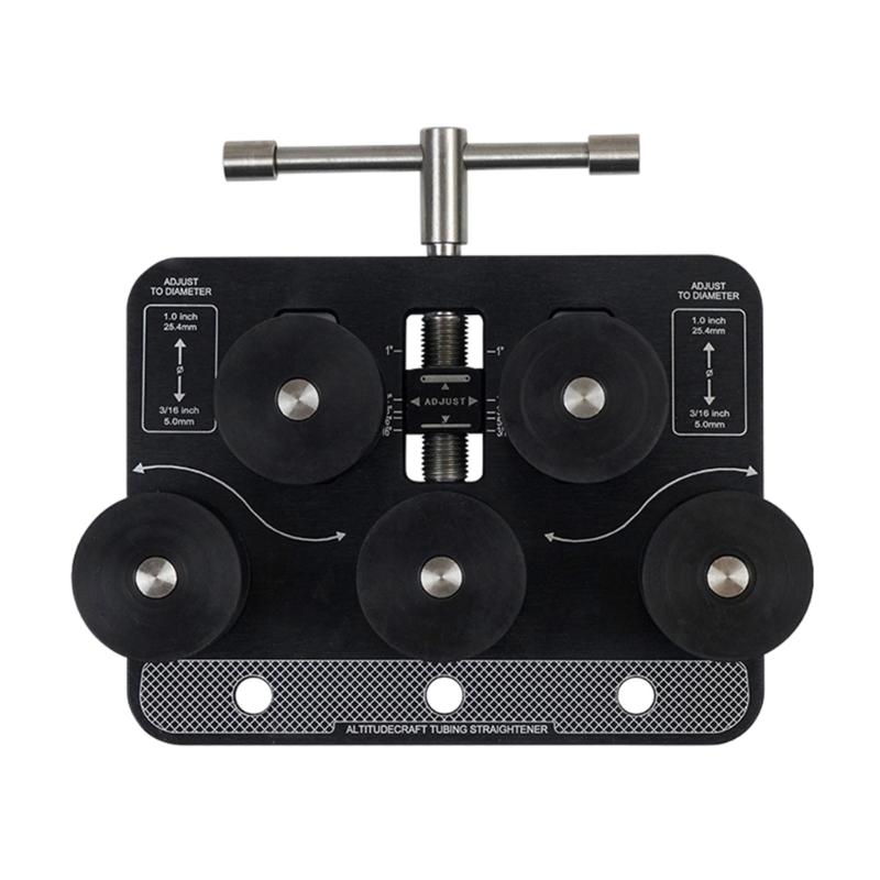 High Efficiency Brake Line Straightener Tool With Rollers For Copper Aluminum Fuels Tubing 3/16" to 1 Inch Diameters