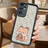 Phone Case: 2D Flat Samsung Galaxy A34 A35 M05 M06 S20 S22 S21 FE Plus 5G Protective Case, Little Fox Drinking Milk Tea, Christmas and Halloween Gifts