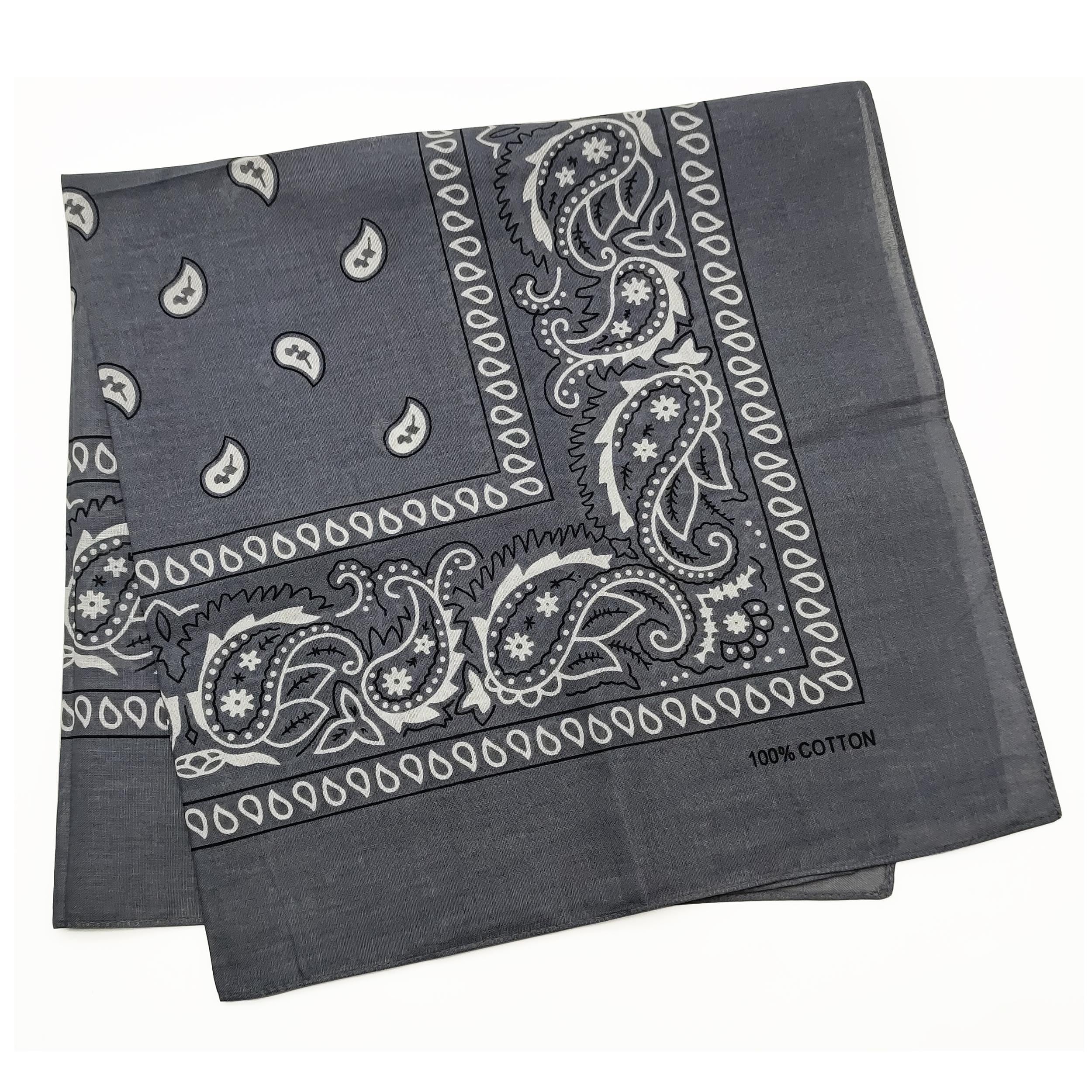 

Trifong Bandana Paisley Dark Gray 55cm x 55cm