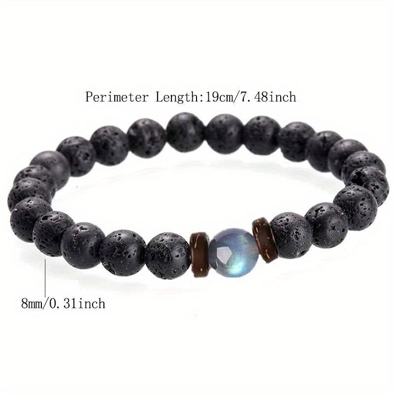 Für meinen Sohn Armband von Mama Armband Naturvulkanstein Armband Lavastein Armband Trendiger Schmuck Geschenk für Papa/Ehemann/Sohn