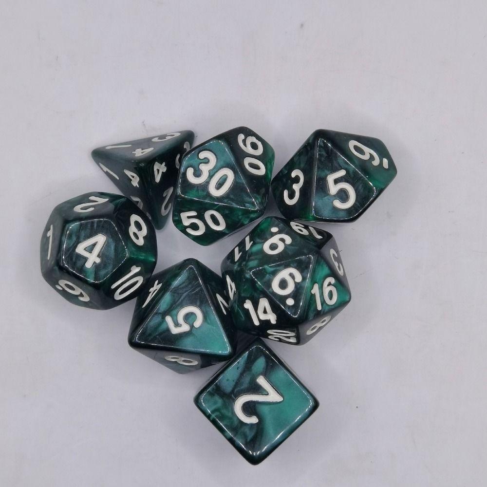 7Pcs/set 7-Die DND Dice Multifacetado Jogo de Mesa D4 D6 D8 D10 D12 D20 Jogo de Dados Jogo de Festa Acrílico Poliédrico Dados TRPG DND