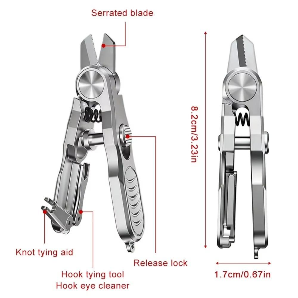 Stainless Steel Fly Fishing Pliers Portable Design Knot Tying Tool  Fly Fishing