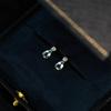 S925 Sterling Silver Plated 14K Gold Water Droplet Blue Zircon Earrings Light Luxury Trendy Fashionable Earrings for Women