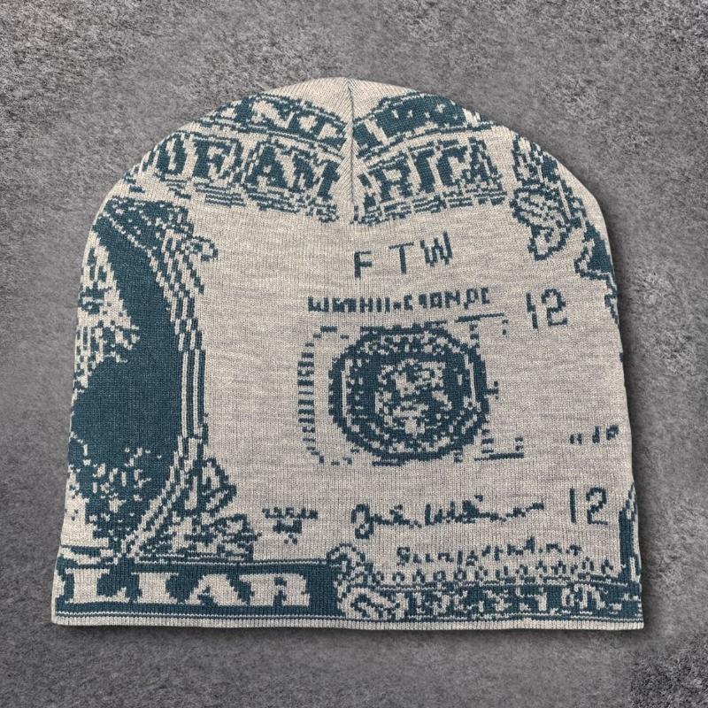 

European and American Jacquard Street Hip Hop Outdoor Fashion Knitted Endless Hat OneSzie зелений