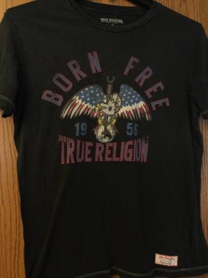 True Religion - „Born Free - 1956“ - Černé tričko - L - True Religion