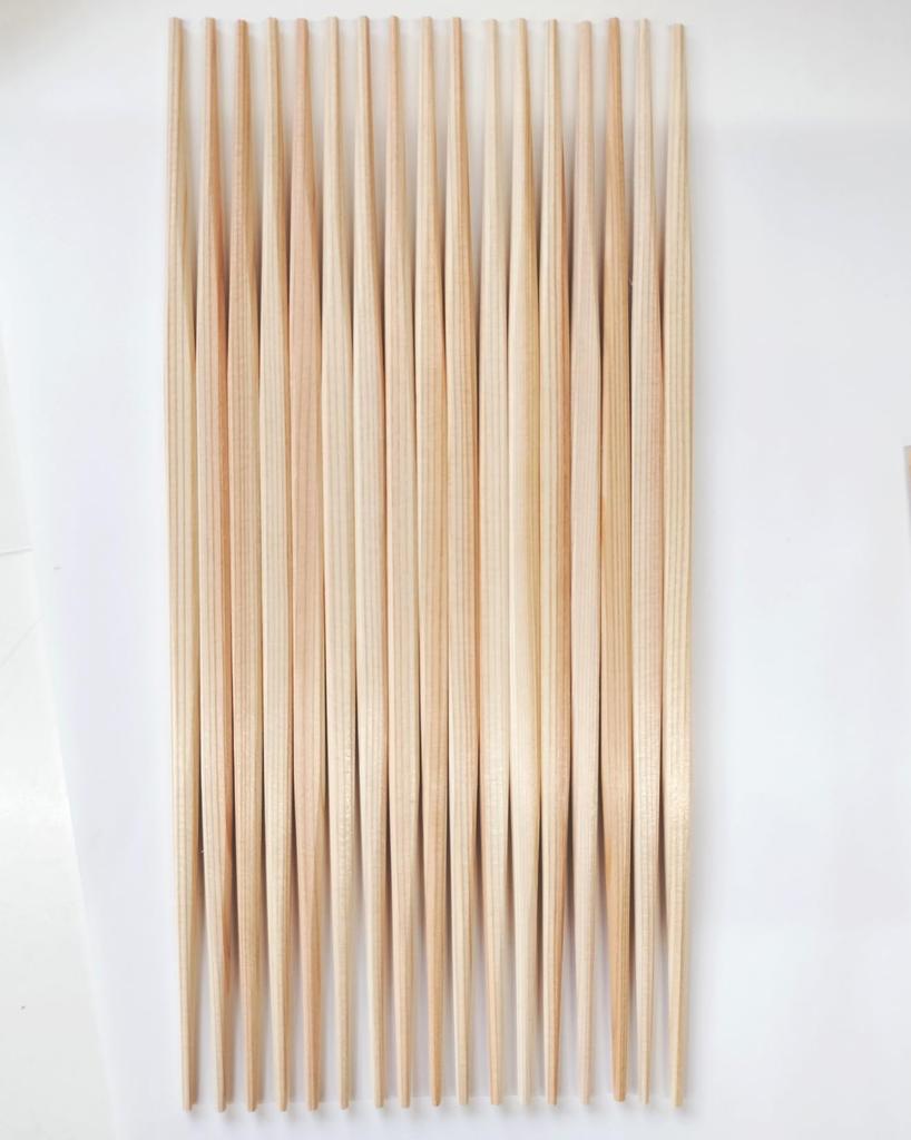 Iwai Sangyo Yoshino Cedar Ranchu Chopsticks Genpei and 100 Pairs for Commercial Use Japanese-Made (Bararikyu) (Red White), 26cm,