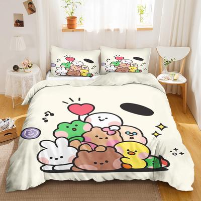 LINEFRIENDS Anime Σπίτι Υπνοδωμάτιο Άνεση Σκανδιναβικό πολυεστερικό υλικό κατάλληλο για παιδιά και ενήλικες Σετ 3 τεμαχίων