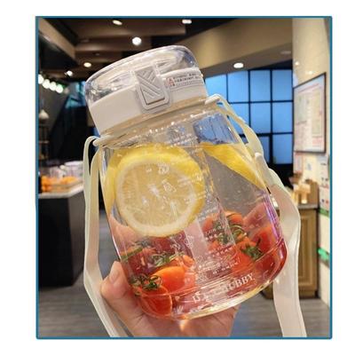 1300 ml plastikowy duży kubek na brzuch Outdoor Sports o dużej pojemności kubek ze słomką i uchwytem przenośna butelka sportowa