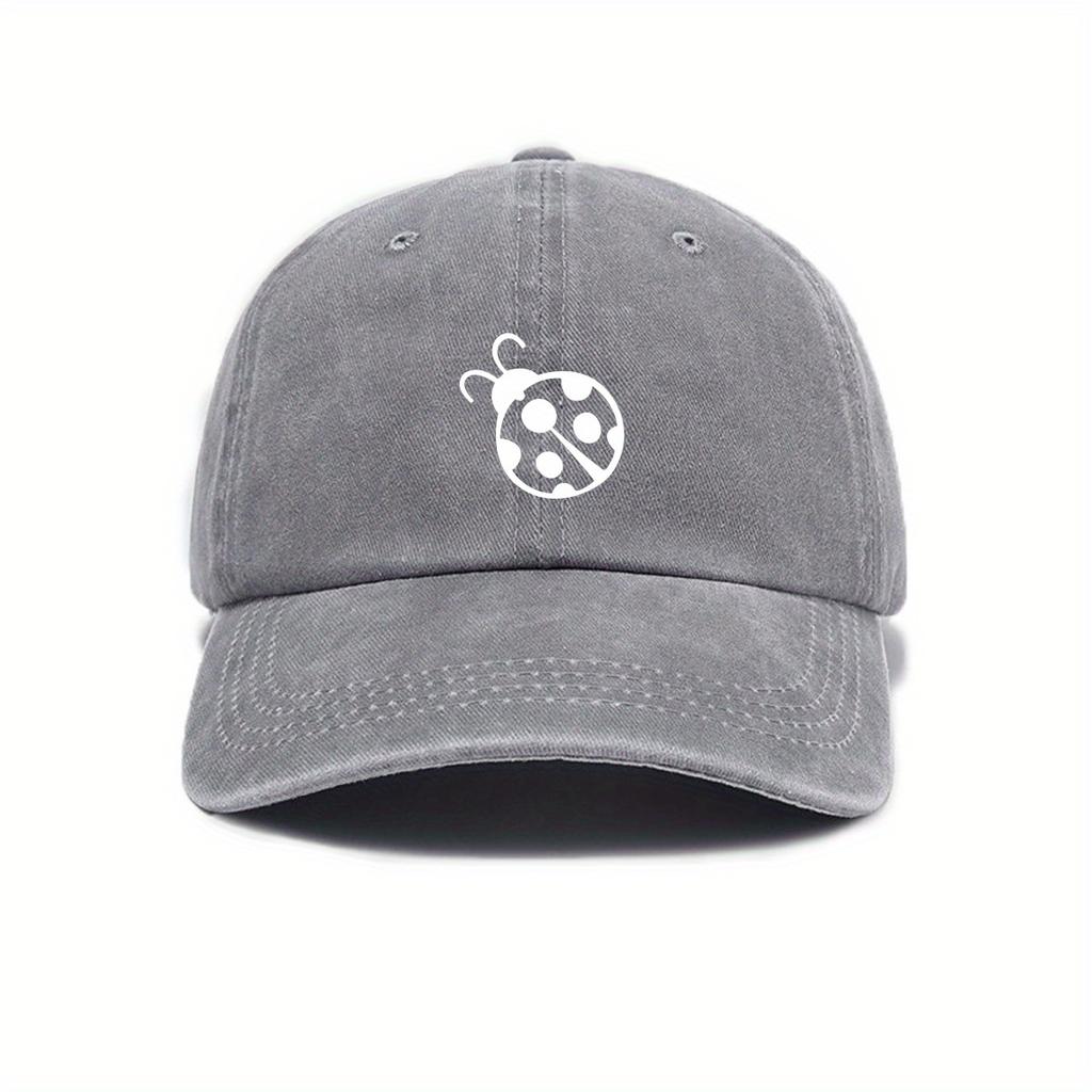 Retro Printed Washed Baseball Cap with Adjustable Size, Sun Protection and Antique Appearance Suitable for Outdoor Activities