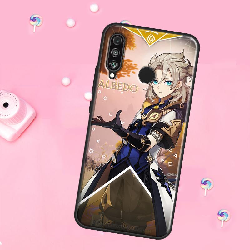 Genshin Impact Albedo For Huawei Nova 12s 12i 8i 11i 9 10 SE Y60 Y70 Y90 Y72 Y73 Y61 Y91 P60 Pro P30 P40 Lite Case