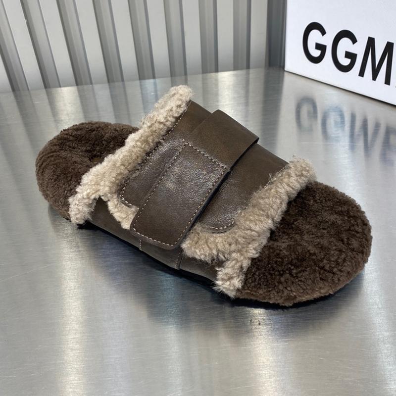 Fashion Fur Women Cooton Slippers Fashion Walking Shoes Short Plush Designer Woman's Boots 2025 Autumn Casual New Cozy Chaussure Femme