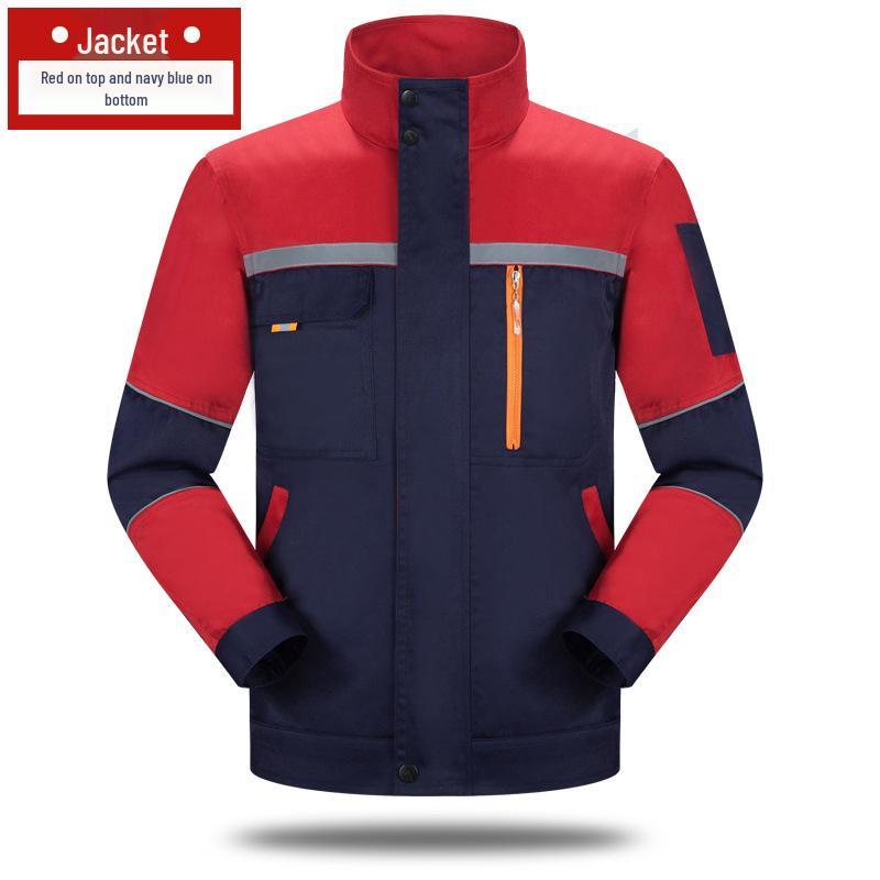 Men's and Women's Durable Workwear Set - Long Sleeve, Wear-resistant, Thickened for Spring/Autumn. Perfect for Welding & Auto Repair.